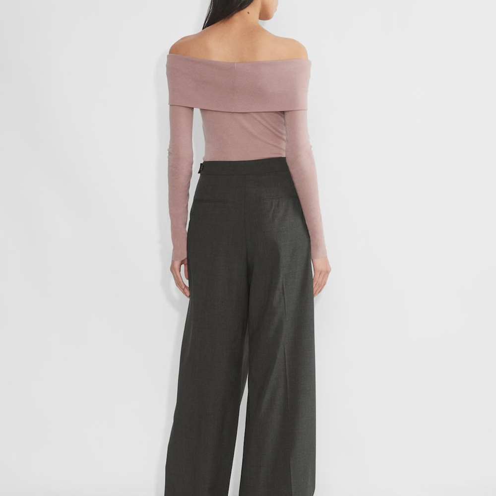 Aritzia Babaton Mauve Wool Blended Streamline Top - Picture 3 of 7